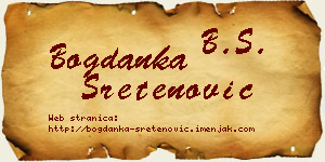Bogdanka Sretenović vizit kartica